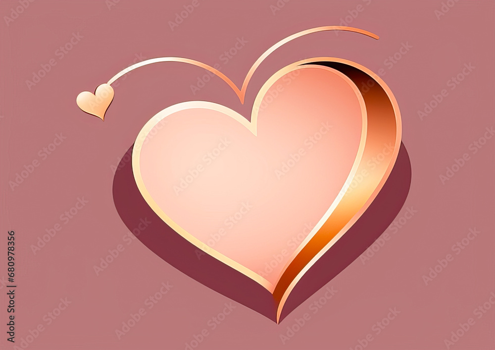 Illustration black heart shape mixed with pink rose background Illustration black heart shape mixed with pink rose background
