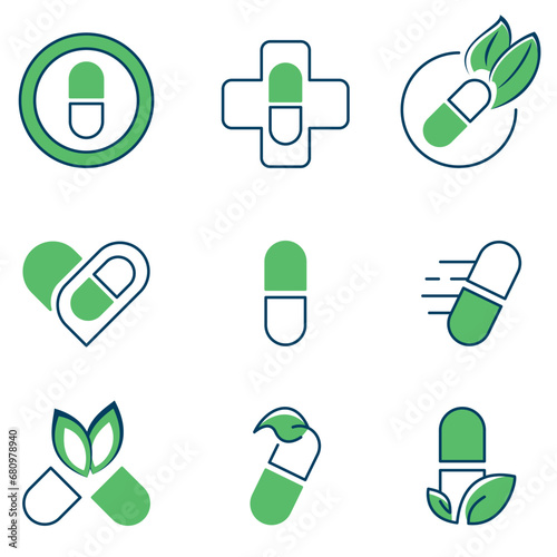 Medizin, Pille, Naturheilkunde - Logo, Icon