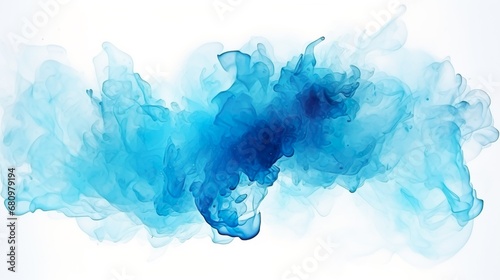 Blue watercolor splash blot painted liquid effect