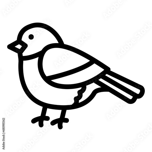 bullfinch outline icon