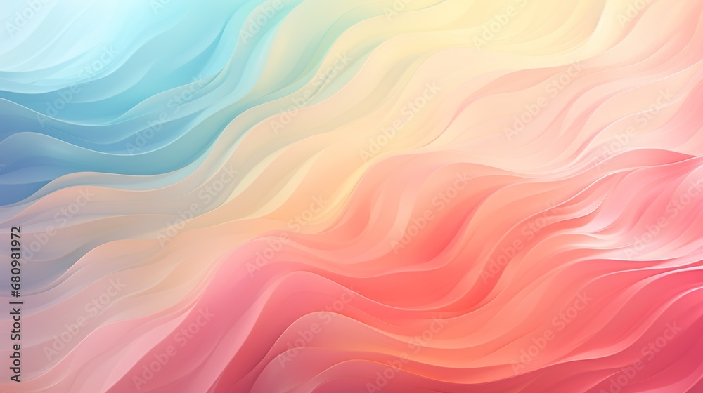 Fototapeta premium Creative wavy pastel colors vibrant smooth flow abstract background