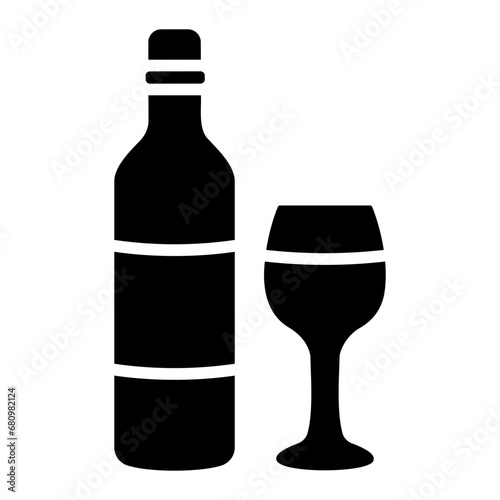 wine glyph icon