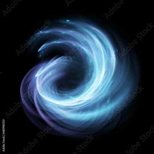 Air flow spiral light effect. The concept of wind or water flow for freshening or cleaning.  illustration, Generative AI photo
