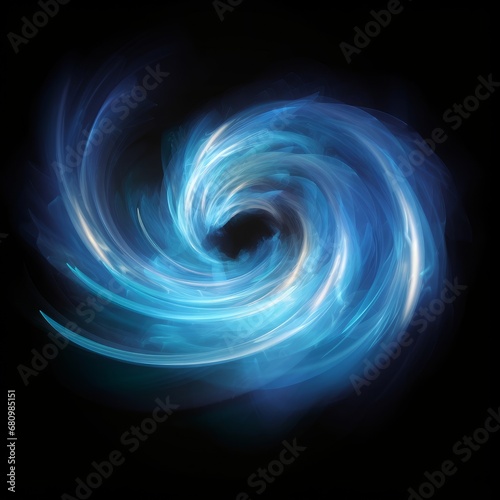 Air flow spiral light effect. The concept of wind or water flow for freshening or cleaning. illustration, Generative AI