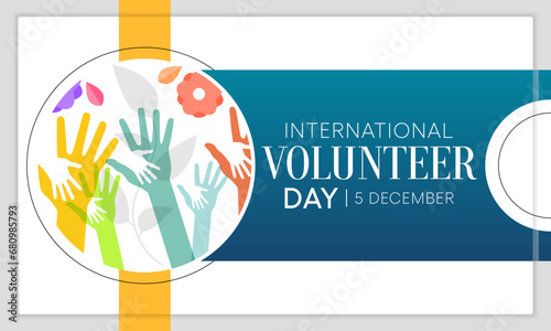 Volunteer day (IVD) is observed every year on December 5, to promote volunteering and recognize their contributions to the achievement of the Sustainable Development Goals. Vector art
