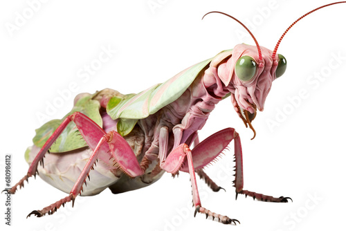 Orchid Mantis Insect Isolation on a transparent background