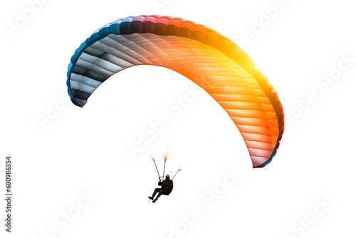 Parachute Isolated White on a transparent background photo