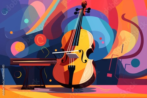 Melody in Harmony: A Beautiful Painting of a Violin and Piano