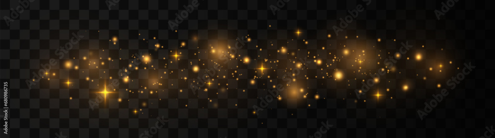 Festive golden luminous background with colorful lights. The dust sparks and golden stars shine with special light on a black background. Christmas concept. Festive golden luminous background with colorful lights. The dust sparks and golden stars shine with special light on a black background. Christmas concept.