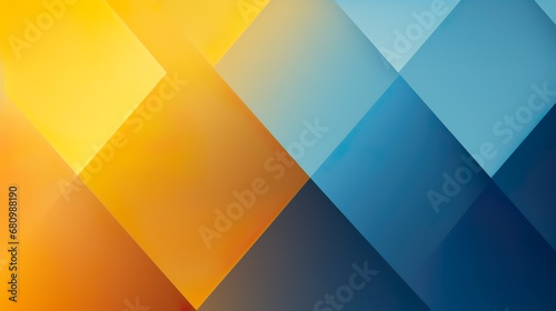Abstract blue and yellow pattern of geometric shapes. Colorful mosaic background. Geometric color background