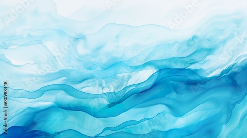 Dark blue azure turquoise abstract watercolor background for textures backgrounds © Damerfie