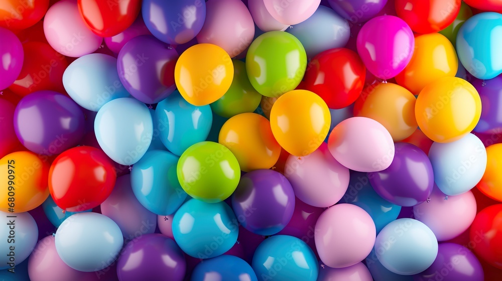 seamless pattern with multicolored balloons