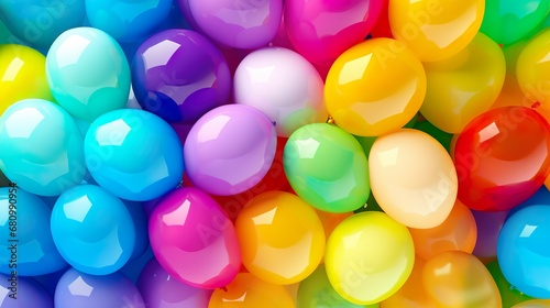 seamless pattern with multicolored balloons