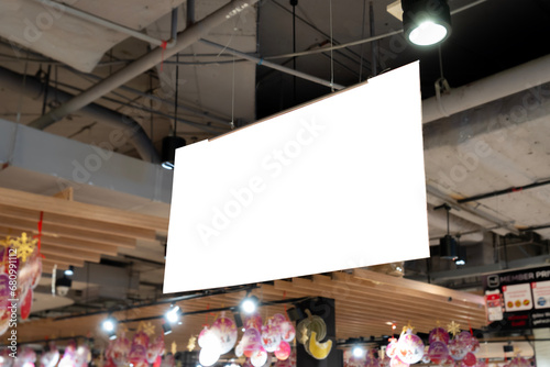 Hanging Sign and billboard in Supermarket or Indoor Store