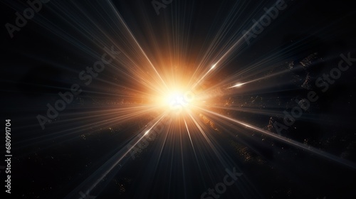 shiny rays sparkle sunlight flare from the sky