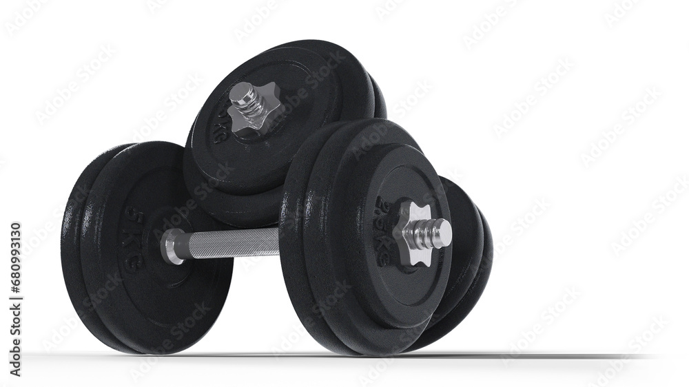 Dumbbell pair on transparent background Dumbbell pair on transparent background