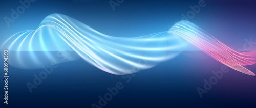 Air flow set of elements. Abstract light effect blowing from an air conditioner, purifier and humidifier. Dynamic blurred wave motion on light, Generative AI