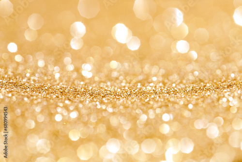Abstract glitter golden background with copy space