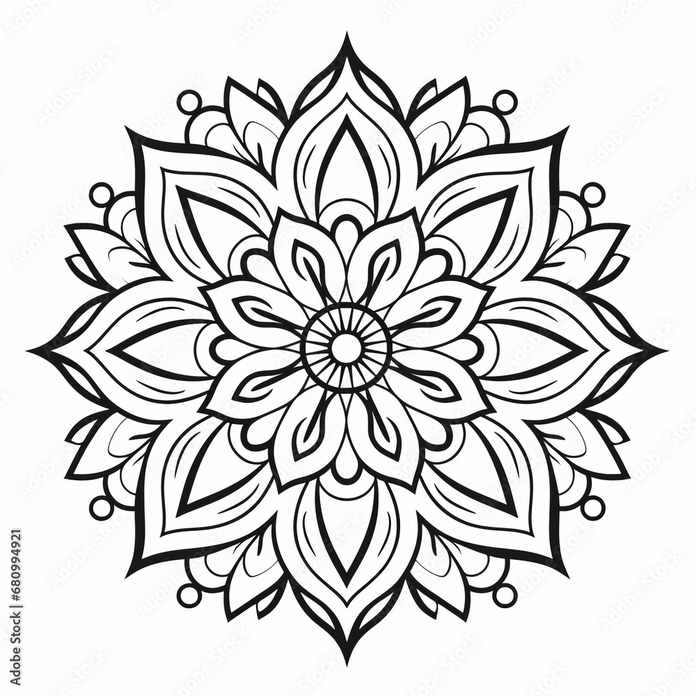 Mandala design, Mandala tattoo, Mandala logo, Generative AI Mandala design, Mandala tattoo, Mandala logo, Generative AI