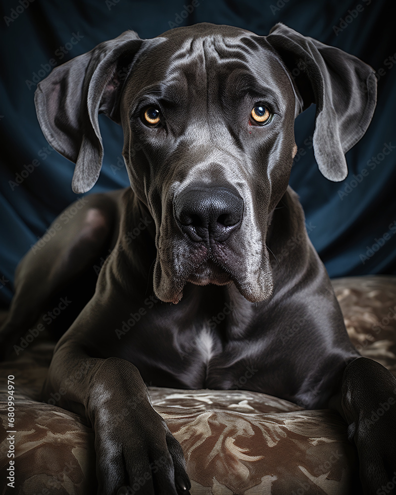 A Majestic Great Dane Captured in an Elegant Pet Photography - obrazy, fototapety, plakaty 