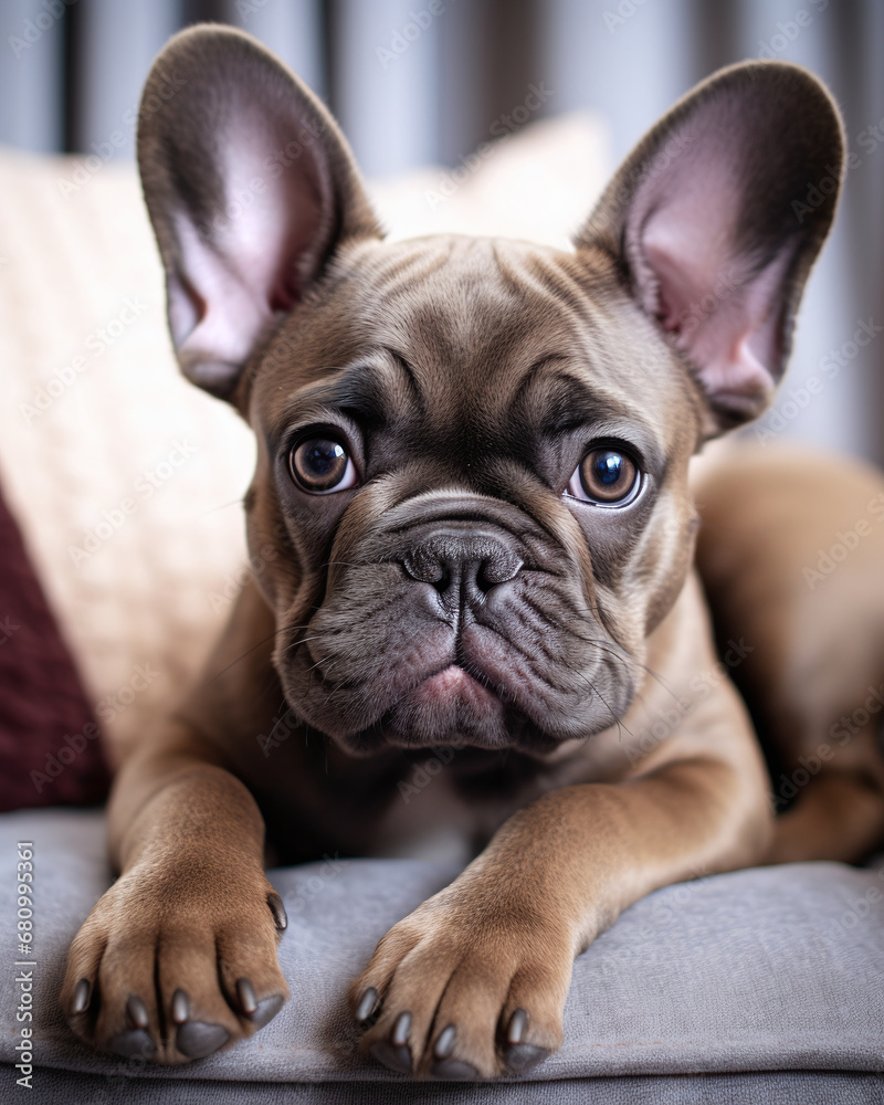A Contented French Bulldog Captured in a Lifestyle Pet Photograph