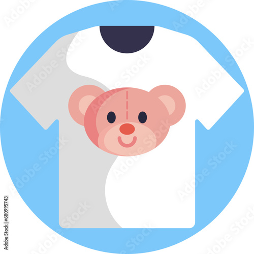 Teddy Bear T-shirt - A heartwarming, child-friendly illustration perfect for Children's Day-themed materials, books, and kid-related content.