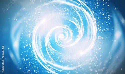 Bubbles spiral foam detergent. Air vortex light effect concept of cleaning and washing. illustration of a cool blurred spiral motion, Generative AI photo