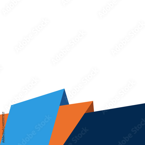Free Download Geometric Fold Paper Footer - GFXLoad