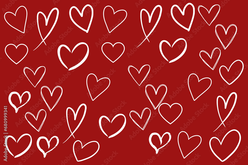 valentine hearts background seamless pattern.