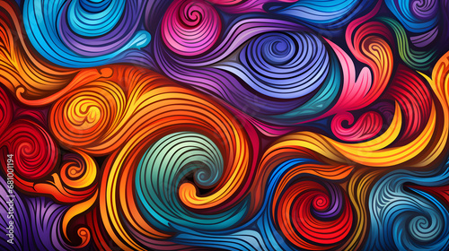 abstract colored background with spirals