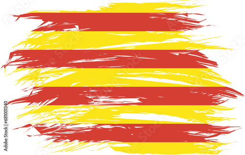 Catalonia  State Flag Abstract Shape