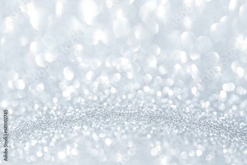 Abstract glitter silver background with copy space