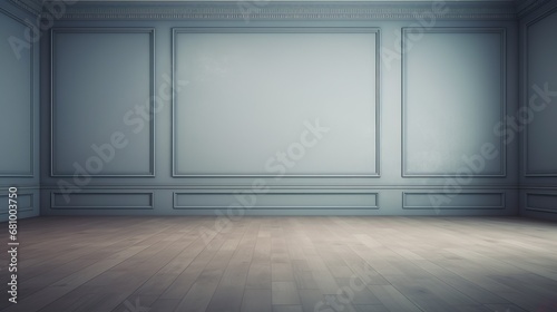 Wallpaper Mural luxurious empty loft apartment window and minimalistic interior living room design; 3D Illustration Torontodigital.ca