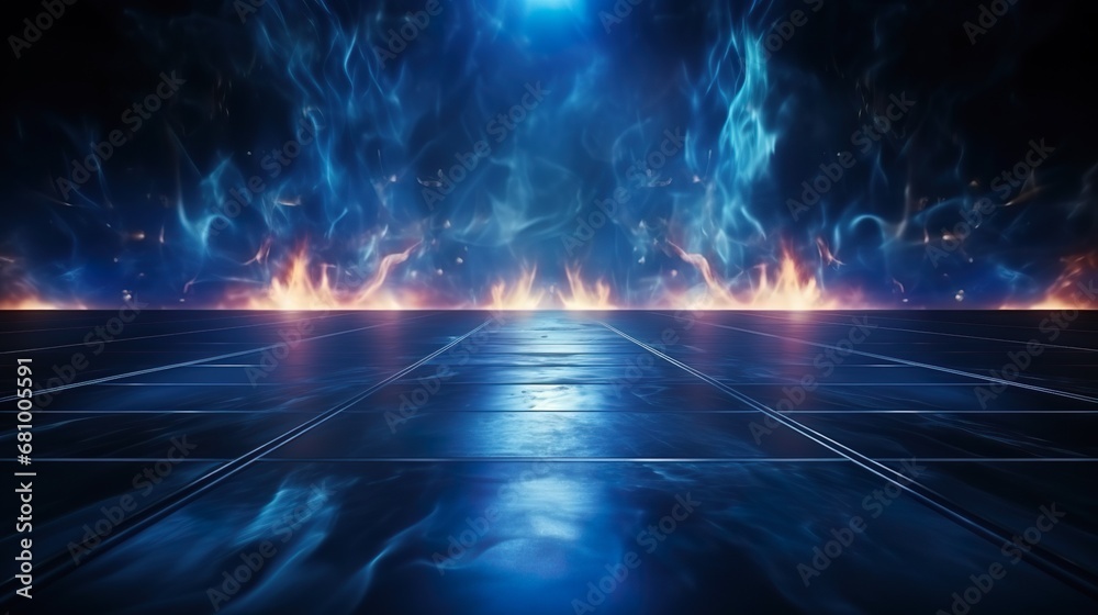 Translucent fire flames and sparks with horizontal repetition on ...