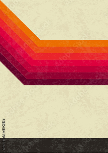 Geometric backdrop layout sticker colorful