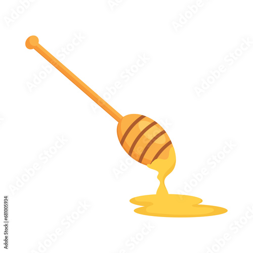 honey spoon pouring