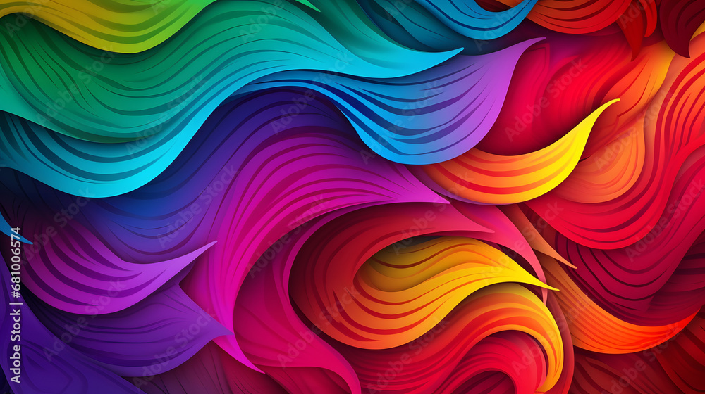 abstract background with colored waves