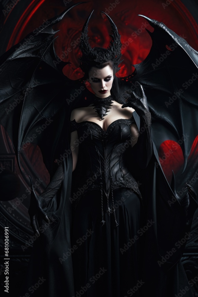 Beautiful gothic vampire duchess