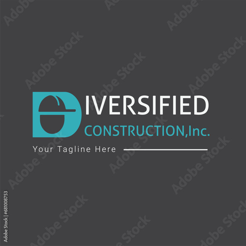 Diversified Construction Logo Design. Vector Logo Design.