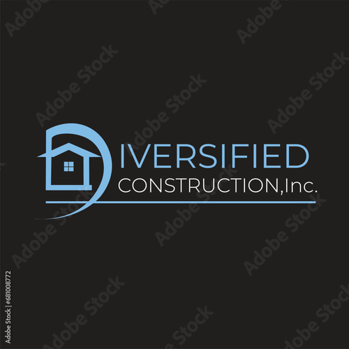 Diversified Construction Logo Design. Vector Logo Design.