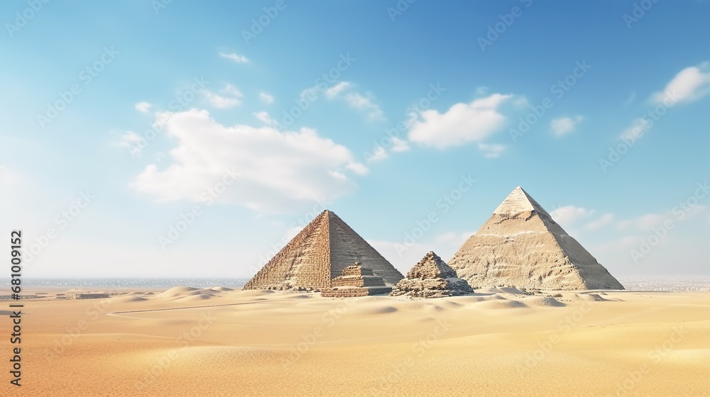 marvelous pyramids of Giza in Egypt.