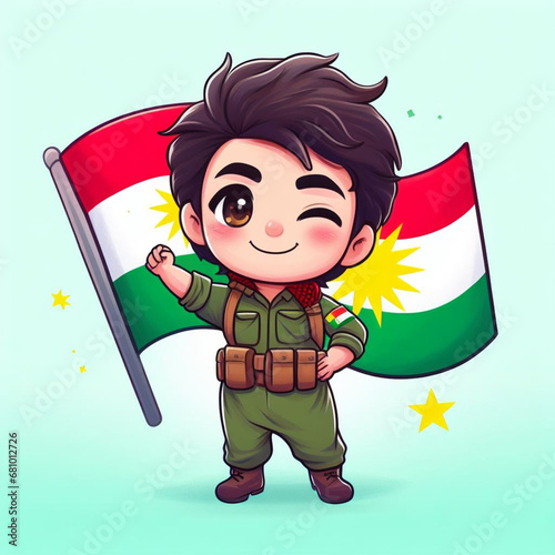 Bold Horizon: Kurds in Flag Ceremony photo