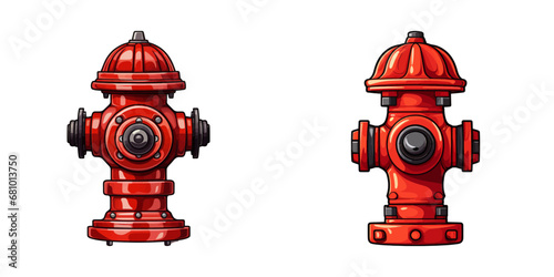 Cartoon fire hydrant. Vector illustration photo