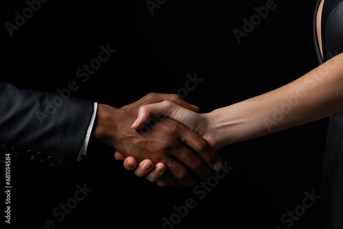 A Professional Gesture: A Close-Up of a Handshake Between Two Individuals