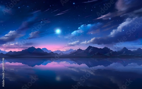 Beautiful background nightly sky