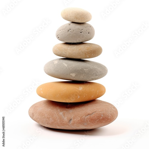 A Tower of Balanced Stones Defying Gravity and Instilling Serenity