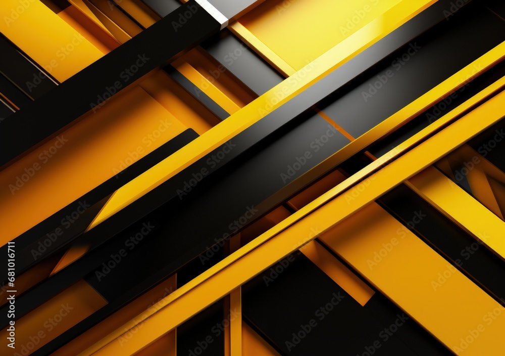 Yellow and black abstract background, background for advertisements, poster, banner. Generative AI Yellow and black abstract background, background for advertisements, poster, banner. Generative AI