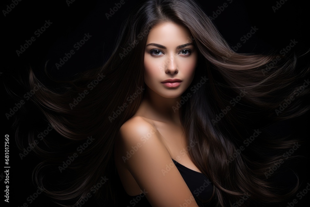 A Captivating Beauty With Enchanting Long Brown Hair