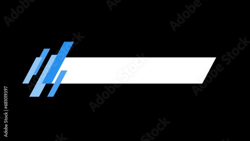 Simple Lower Third Animation for Broadcast or Another Content. Video Animation in Alpha Channel and Green Screen Background with 4k Quality