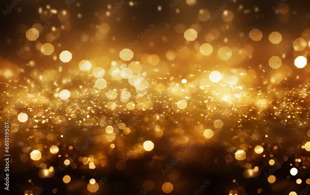 Gold Sparkling Lights Festive background with texture